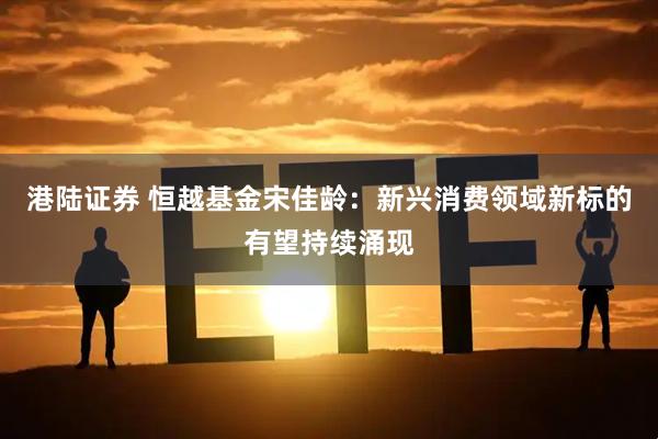 港陆证券 恒越基金宋佳龄：新兴消费领域新标的有望持续涌现