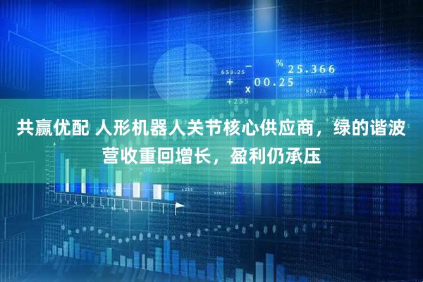 共赢优配 人形机器人关节核心供应商，绿的谐波营收重回增长，盈利仍承压