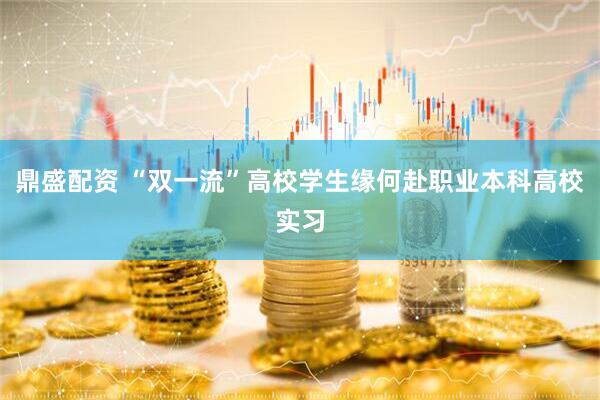 鼎盛配资 “双一流”高校学生缘何赴职业本科高校实习