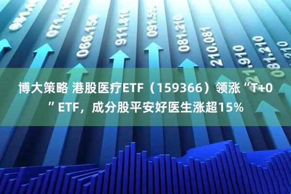 博大策略 港股医疗ETF（159366）领涨“T+0”ETF，成分股平安好医生涨超15%